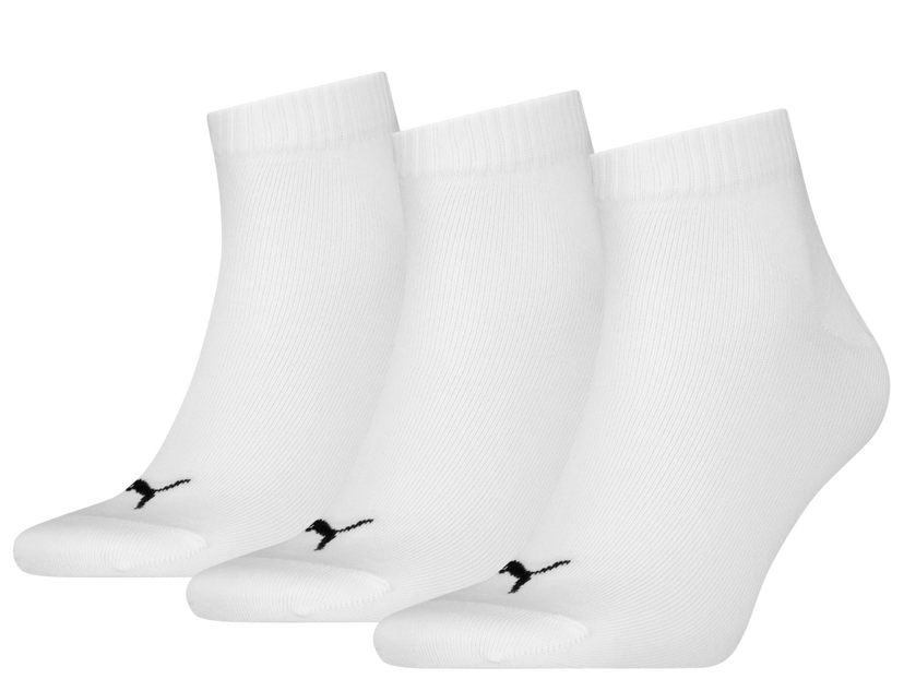 Strumpor Puma Puma Quarter Plain 3-Pack Socks Vit | 701230337-300