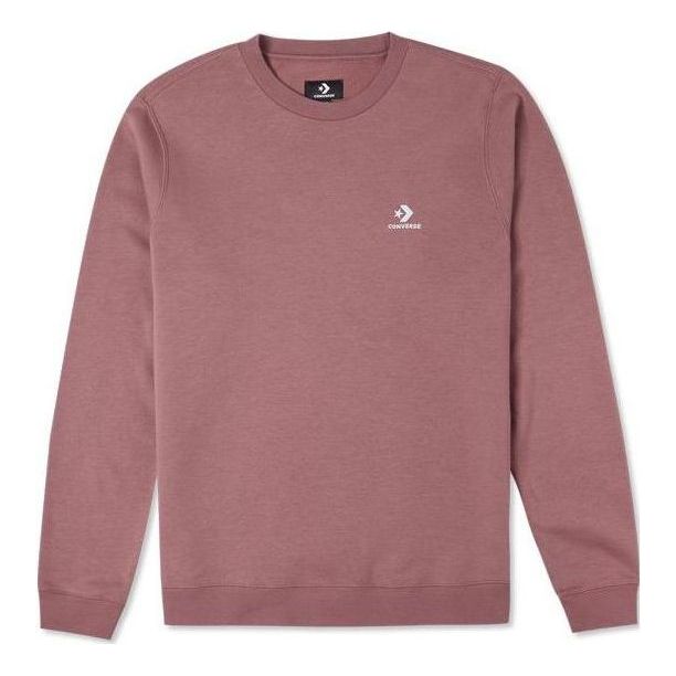 Sweater Converse Embroidered Star Chevron Brushed Fleece Sweatshirt Rosa | 10024510-A05