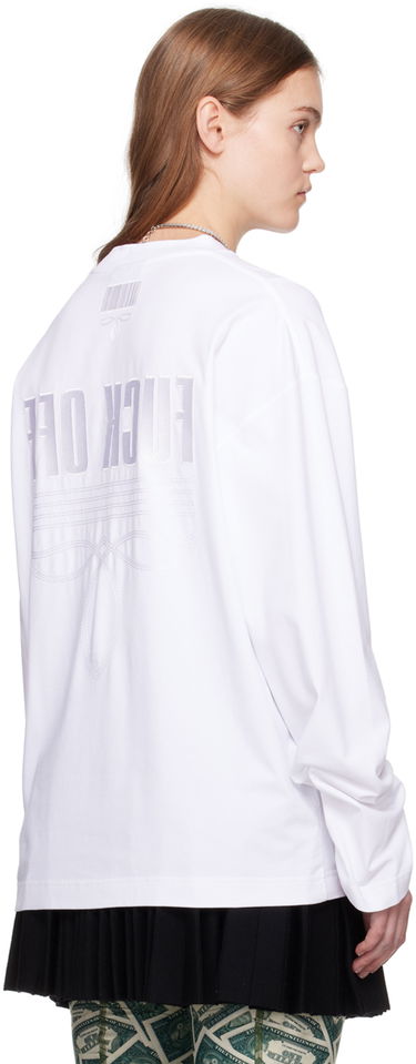 Sweater VETEMENTS VTMNTS Embroidered Long Sleeve T-Shirt Vit | VL20LS120W, 2
