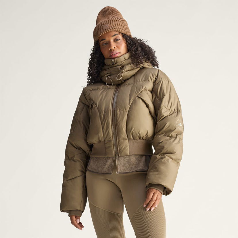 Pufferjacka adidas Performance Cropped Padded Winter Jacket by Stella McCartney Grön | JM3652