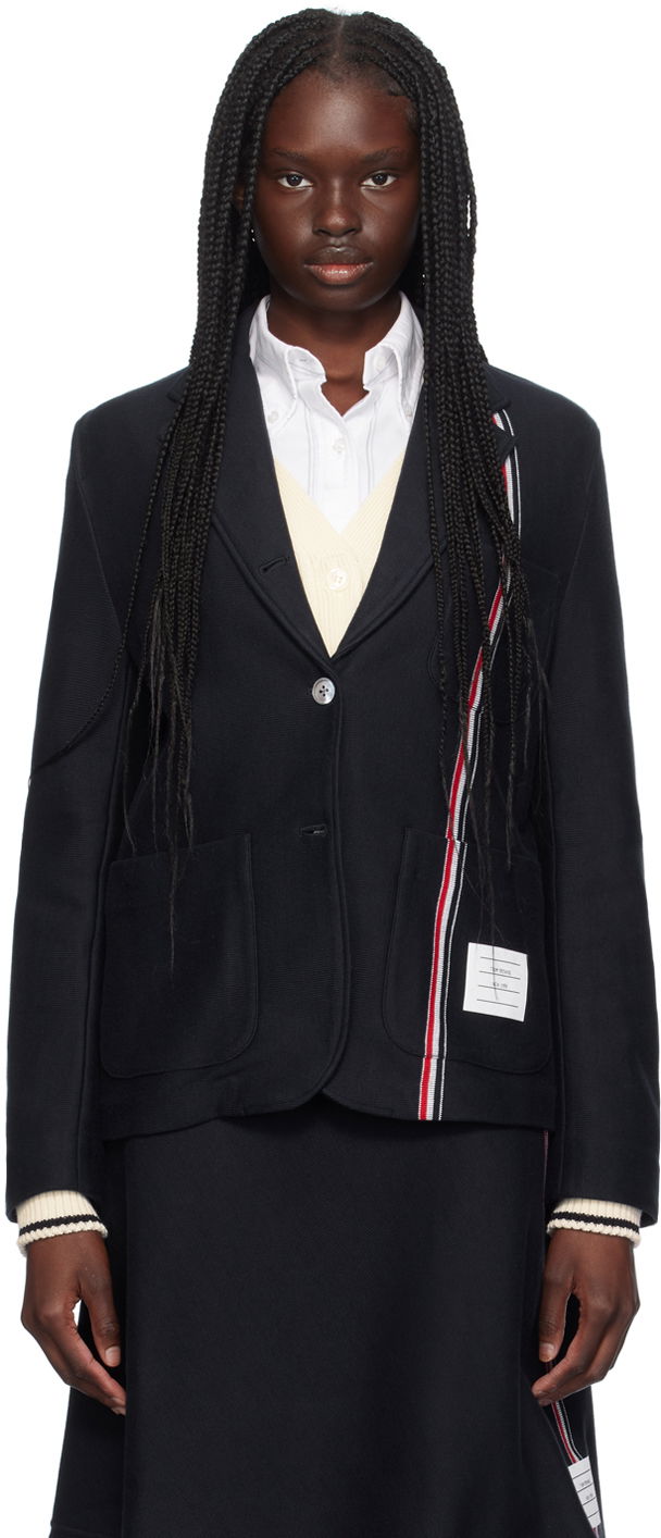 Jacka Thom Browne Classic Single-Breasted Blazer Svart | FJT331A-J0139