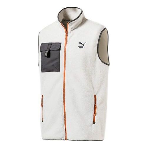 Väst Puma XTG Trail Fleece Full Zip Pocket Vest Vit | 596728-64