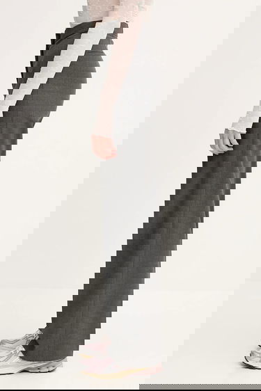 Byxor Marine Serre Marine Serre Regenerated Tailoring Wide Leg High Waist Trousers Grå | WPA154A.DWOV0057, 1