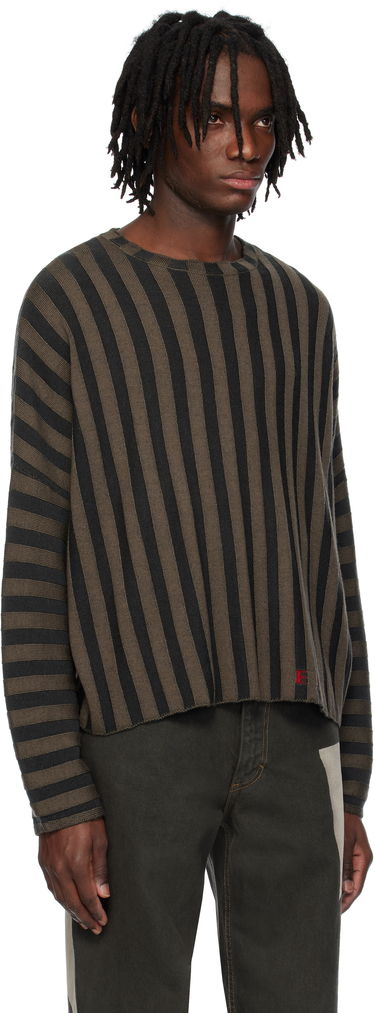 Sweater Eckhaus Latta Eckhaus Latta Striped Knit Sweater Brun | 8026-EL-PS25-B - BOG, 1