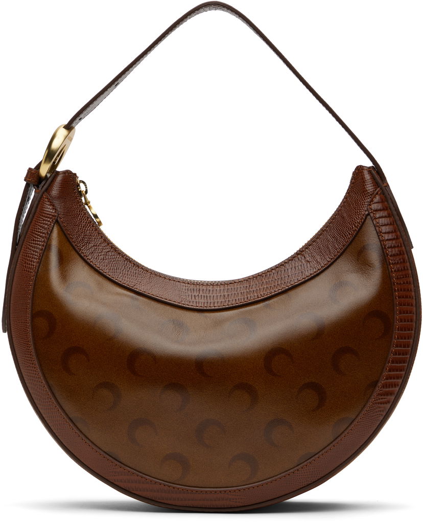 Handväska Marine Serre Marine Serre Airbrushed Leather Eclips Bag Brun | WBA020A CLEA0053