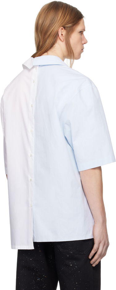 Skjorta LANVIN Lanvin Bicolor Asymmetric Shirt Blå | RM-SI0014-6043-P25, 2