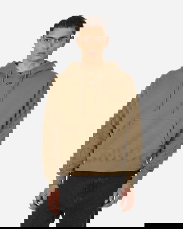 Sweatshirt Off-White Stitch Hoodie Beige | OMBB085F23FLE0196110, 1