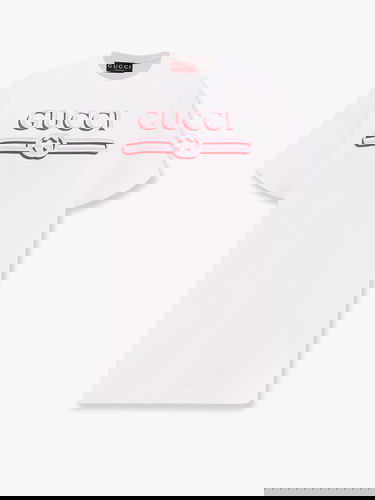 T-shirt Gucci Gucci T-Shirt with Logo Vit | 788093XJG1J9082, 0