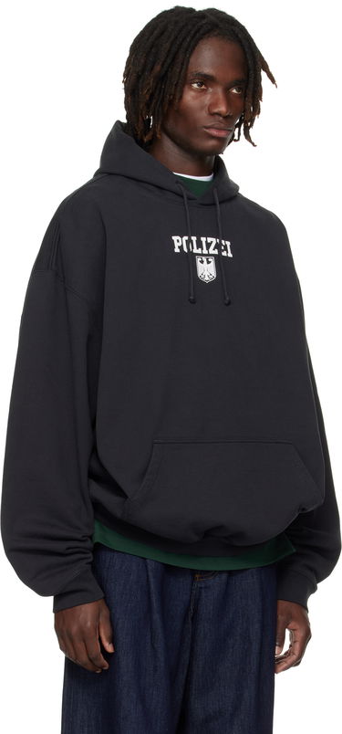 Sweatshirt VETEMENTS VETEMENTS Oversized 'Polizei' Hoodie Svart | UH76HD300B, 1
