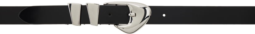 Bälten BY FAR Moore Black Leather Belt Svart | 23CRMOOWBLW