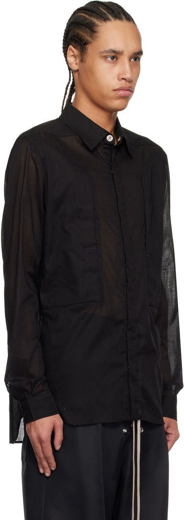 Skjorta Rick Owens Rick Owens Hollywood Fogpocket Shirt Svart | RU01E5237 CV, 1
