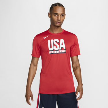 T-shirt Nike USA Practice Basketball Tee Röd | FQ3628-614, 0