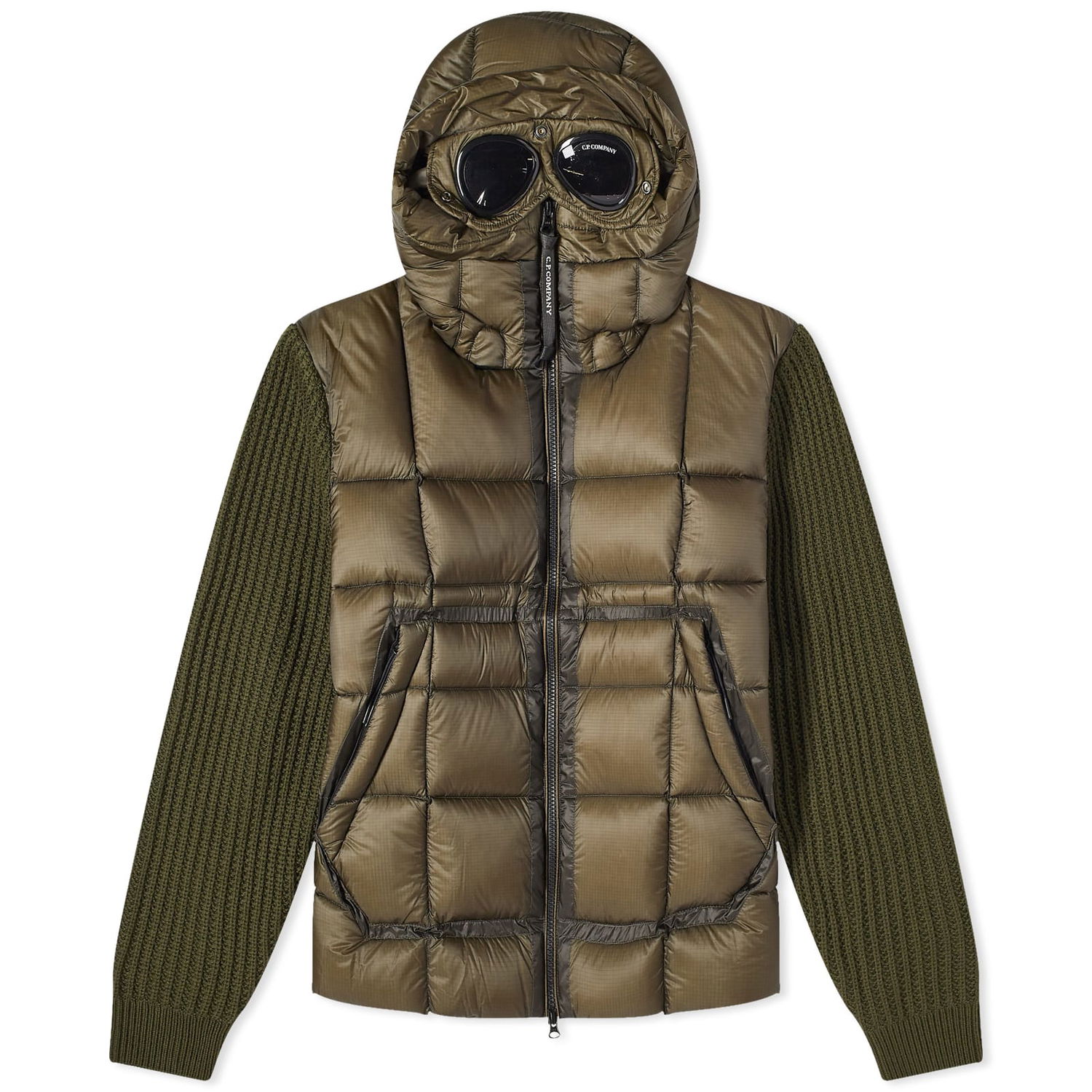 Sweatshirt C.P. Company Goggle Crew Knit "Olive Night" Grön | 15CMKN214A-006390M-670, 0