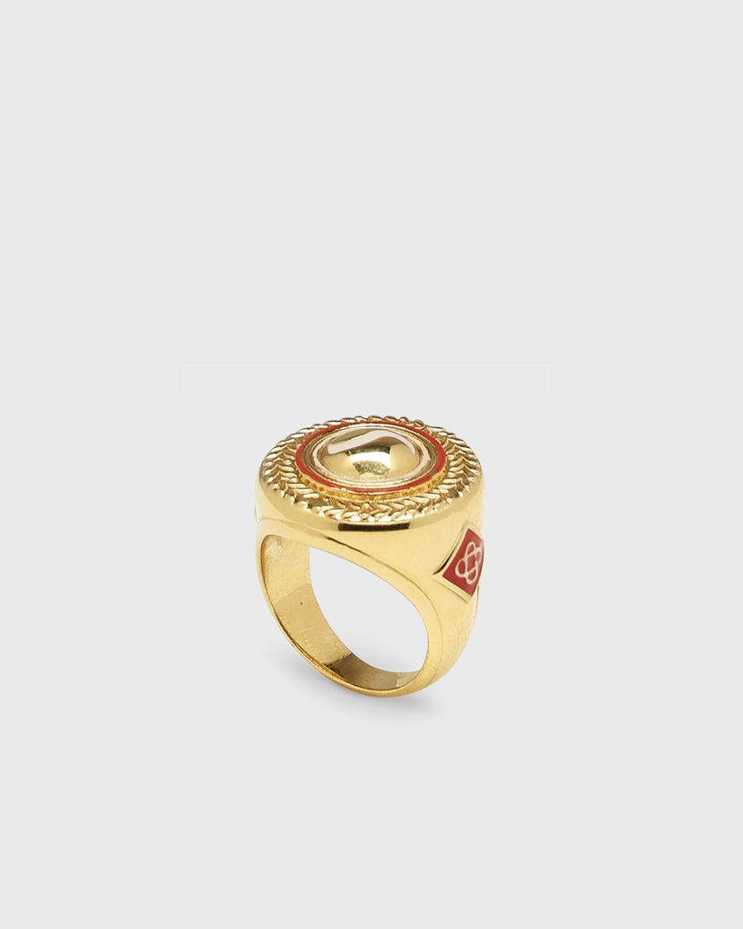Ringa Casablanca Sports Medallion Ring Gul | APF25-JW-174-01