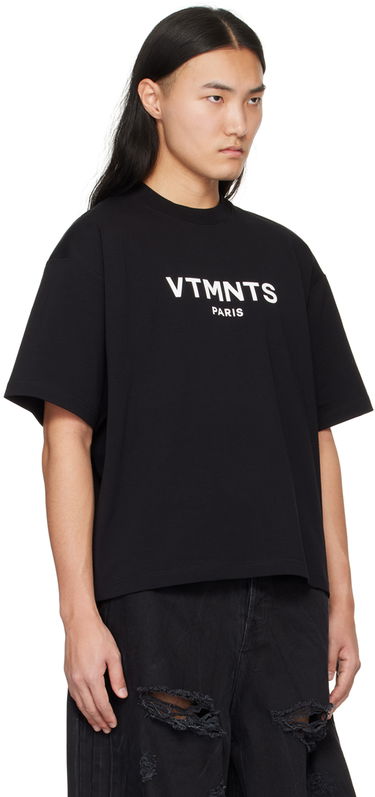 T-shirt VETEMENTS Paris Logo T-Shirt Svart | VL20TR100B, 1