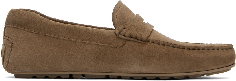 Sneakers och skor BOSS BOSS Suede Loafers Brun | 50541750