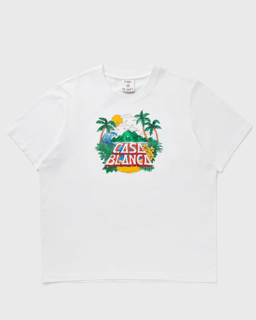 T-shirt Casablanca Casablanca Casa Beach Wave Printed Oversized T-Shirt XXL Vit | MS25-JTS-027-02