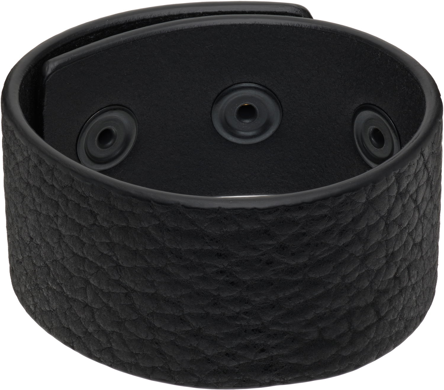 Armband Rick Owens Rick Owens Concordians Anthem Leather Cuff Bracelet with Snaps Svart | RA02E0701 LBTBH, 0