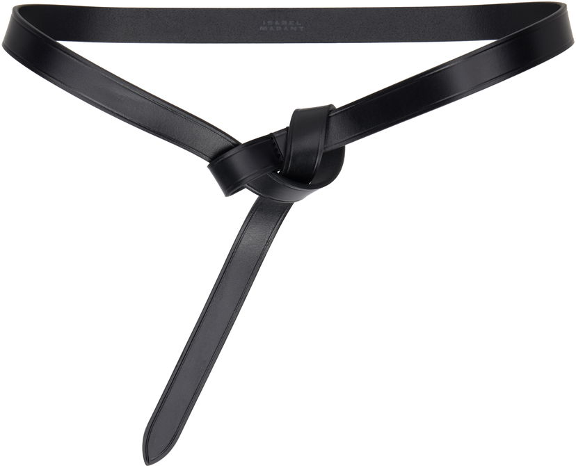 Bälten ISABEL MARANT Kirka Leather Knot Tie Belt Svart | 24ACE248CFA-A3B65A
