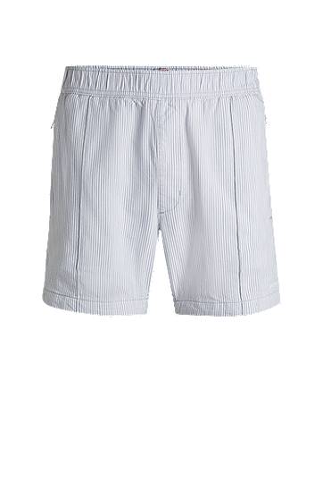 Shorts BOSS Vertical Stripe Cotton-Blend Shorts Grå | 50534630