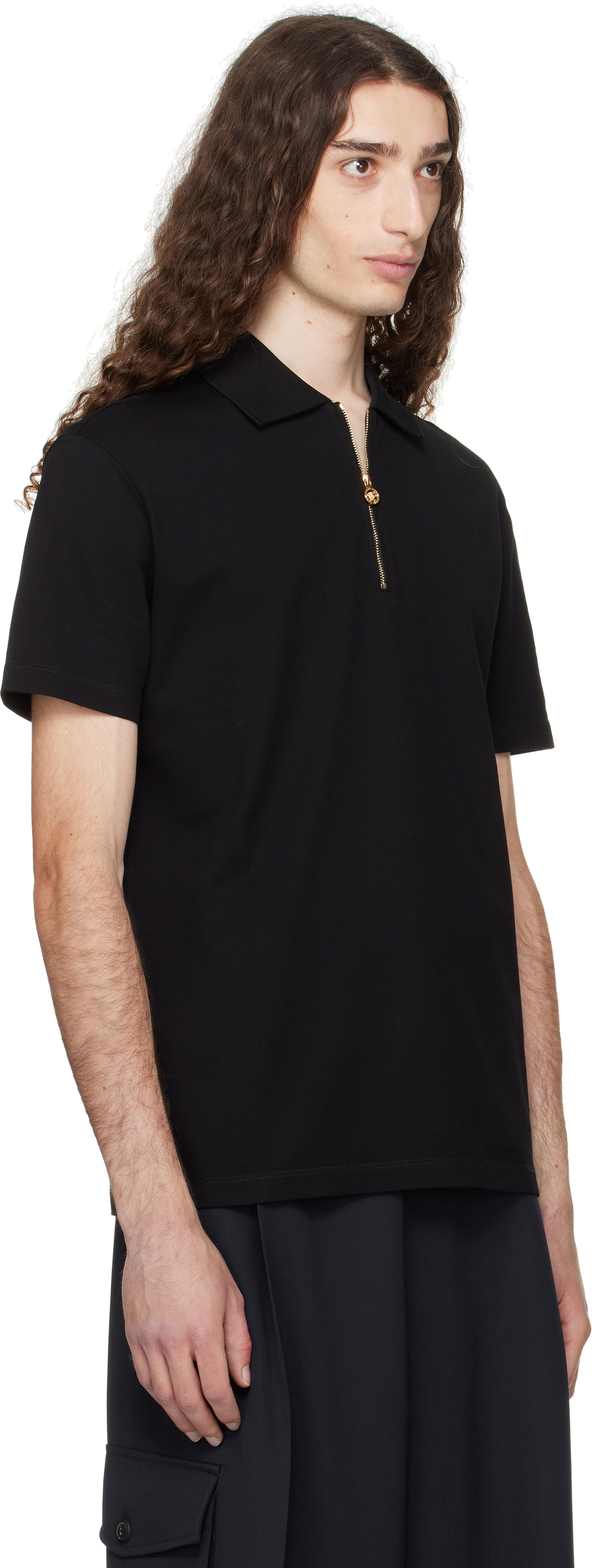 Polotröja Versace Versace Medusa Zip Polo Svart | 1018848_1A13492, 1