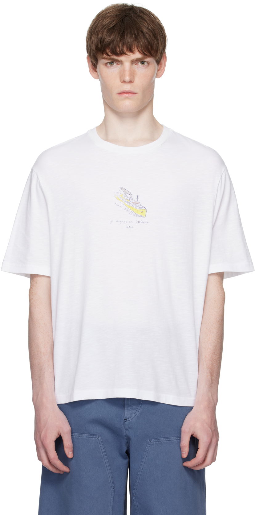 T-shirt A.P.C. A.P.C. Jack Graphic T-Shirt Vit | COHJC-H26517