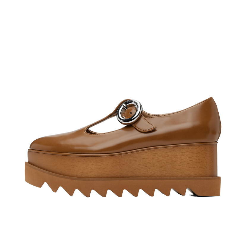 Sneakers och skor Stella McCartney Elyse T-Bar Platform Mary Janes Brun | 810504AP0AQ0