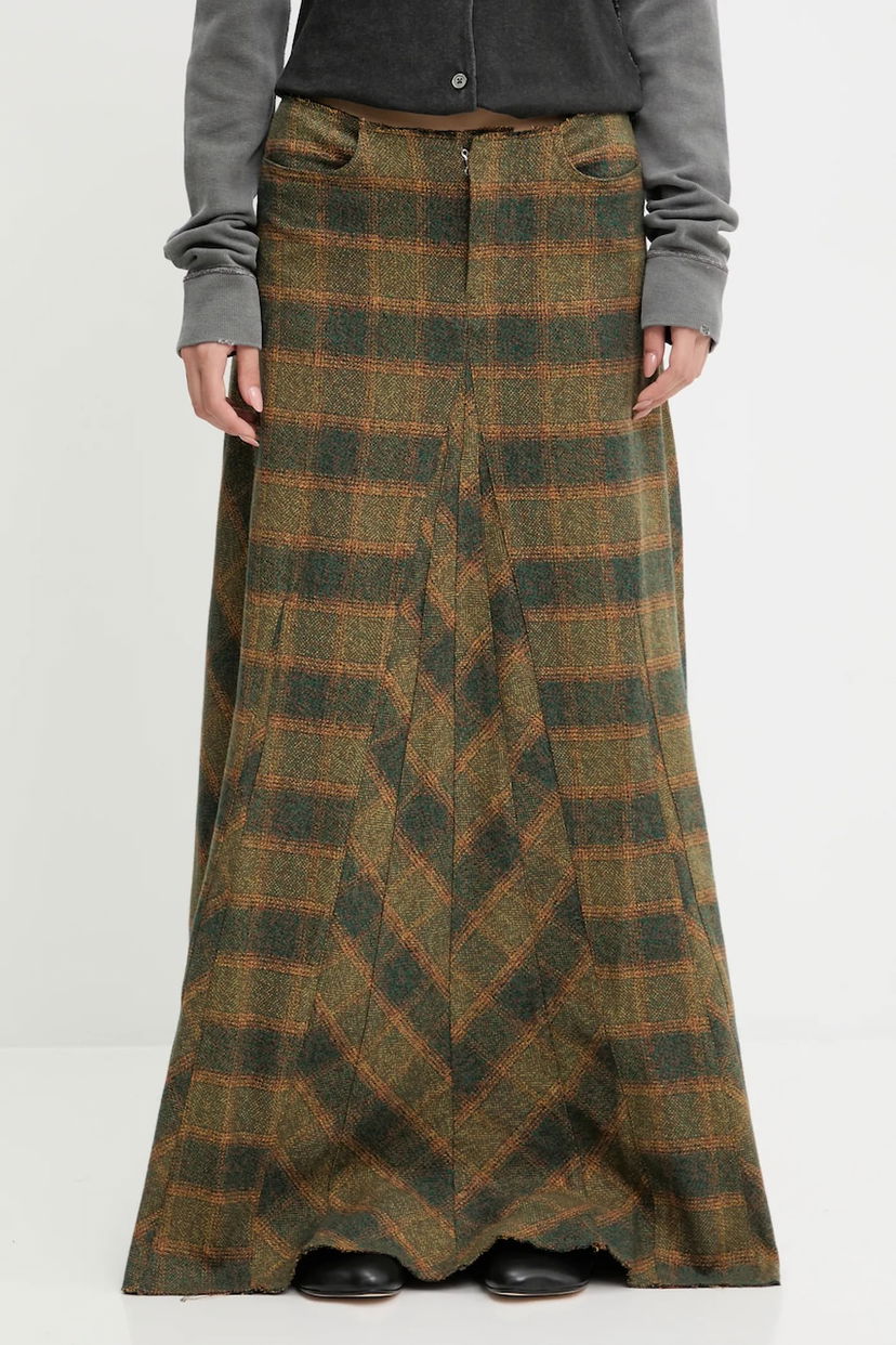 Kjol OUR LEGACY Our Legacy Rebel Maxi A-Line Skirt Grön | W4254RV