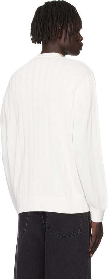 Sweater Lacoste Fluid Rib Knit Cardigan Vit | AH5338_70V, 2