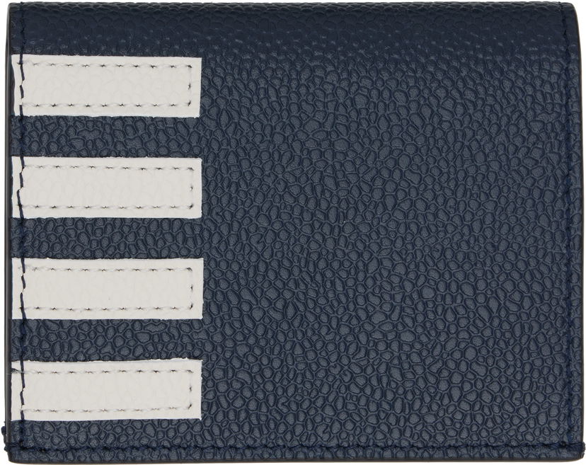 Plånbok Thom Browne Thom Browne Pebble Grain 4-Bar Double Card Holder Mörkblå | UAW076A-00198