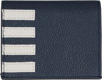 Thom Browne Pebble Grain 4-Bar Double Card Holder