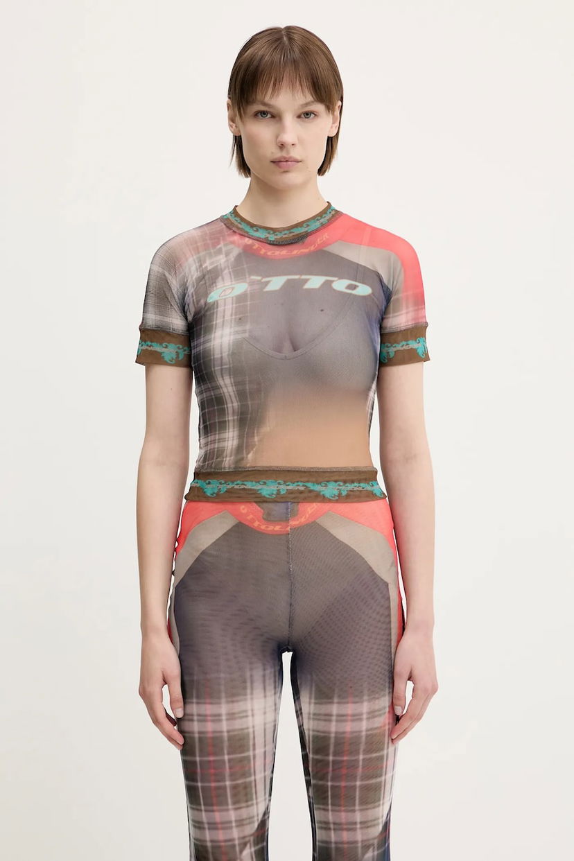 Crop top Ottolinger Ottolinger Mesh T-Shirt Flerfärgad | 101.100401.03