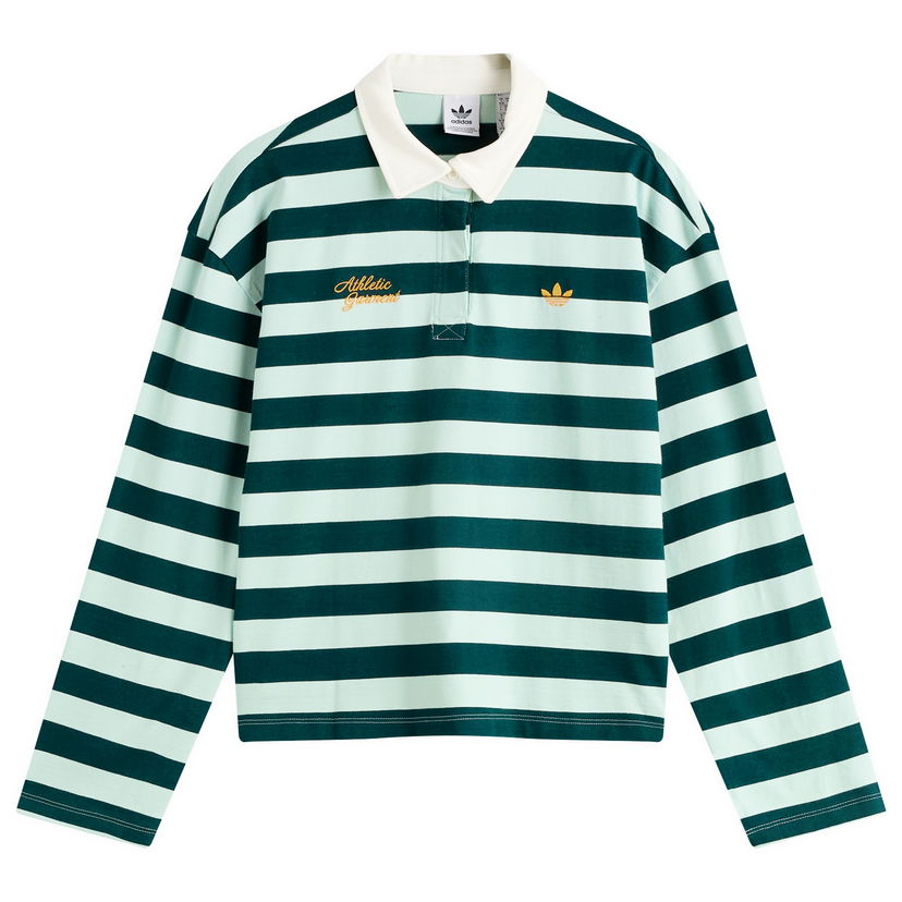 Polotröja adidas Originals Women's Long Sleeve Graphic Polo Grön | KF2326