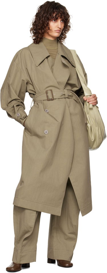 Trenchcoat LEMAIRE Lemaire Water-Repellent Trench Coat Grön | CO1059 LF1228, 4
