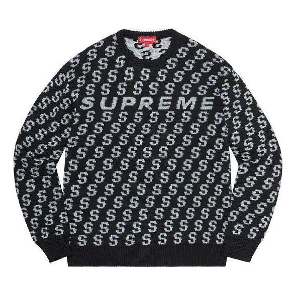 Sweater Supreme Repeat Patterned Sweater Svart | SUP-SS21-663