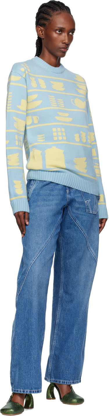 Sweater JW Anderson JW Anderson Crockery Jacquard Sweater Flerfärgad | KW1490-YN0379, 3