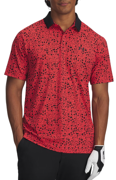 Polotröja Under Armour Drive Chill Printed Polo Röd | 1389597-713, 0