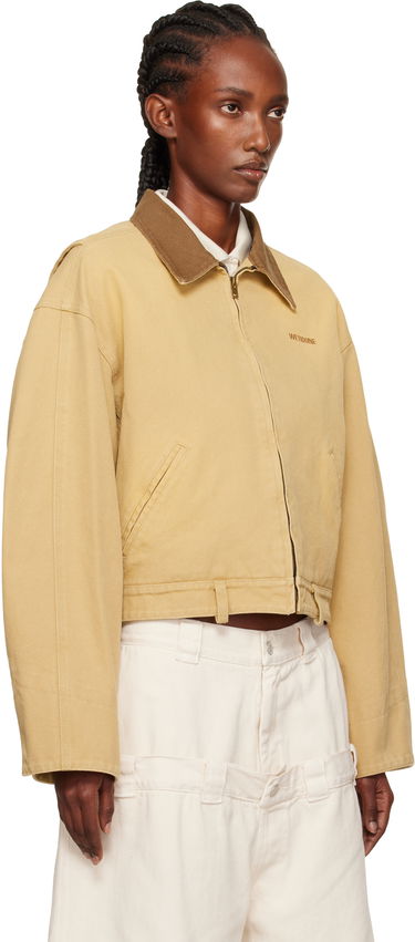 Jacka We11done We11done Washed Work Cropped Jacket Beige | WD-JK2-25-008-W-BG, 1