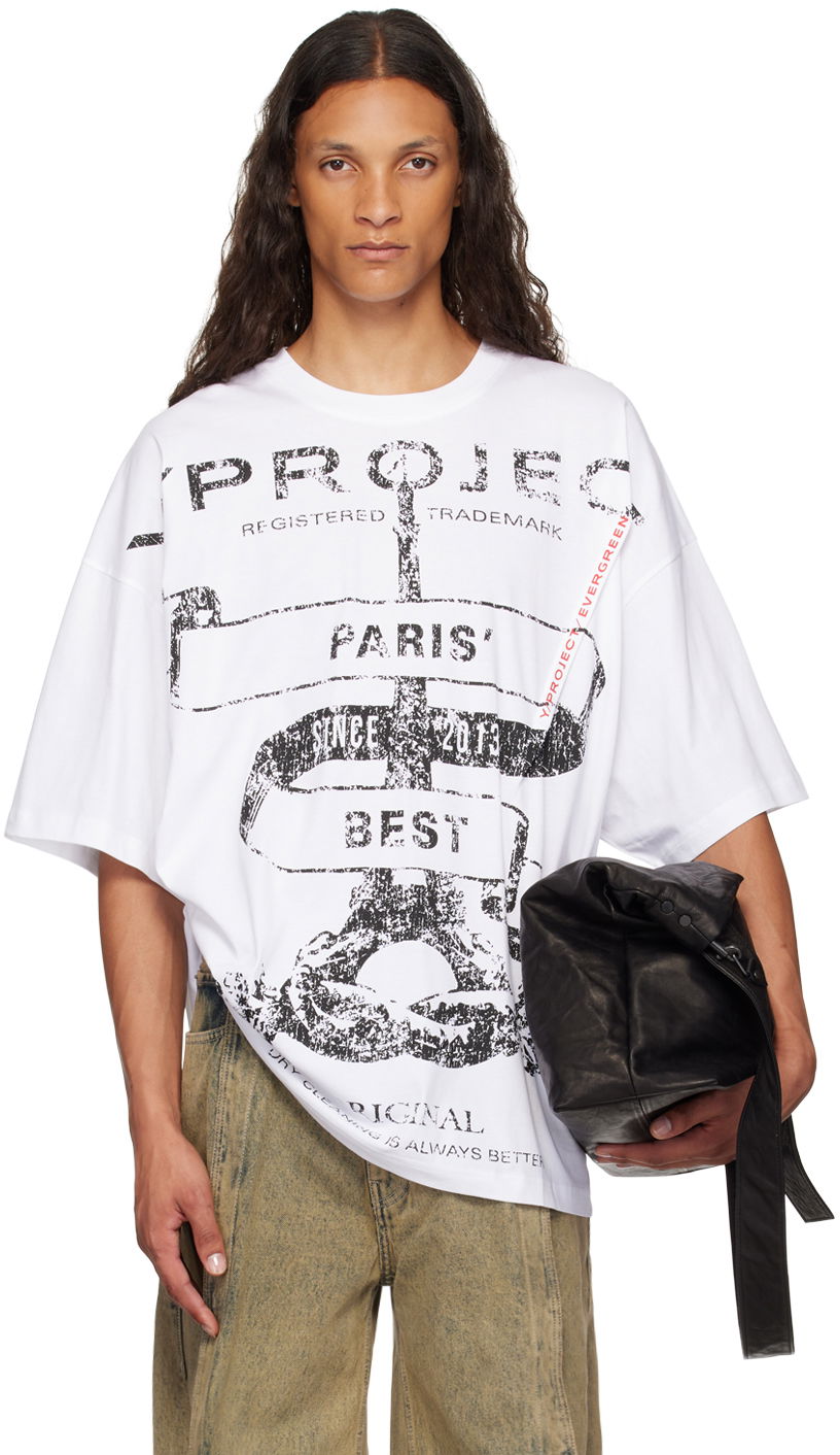 T-shirt Y/PROJECT Pinched T-Shirt Vit | 204TS002