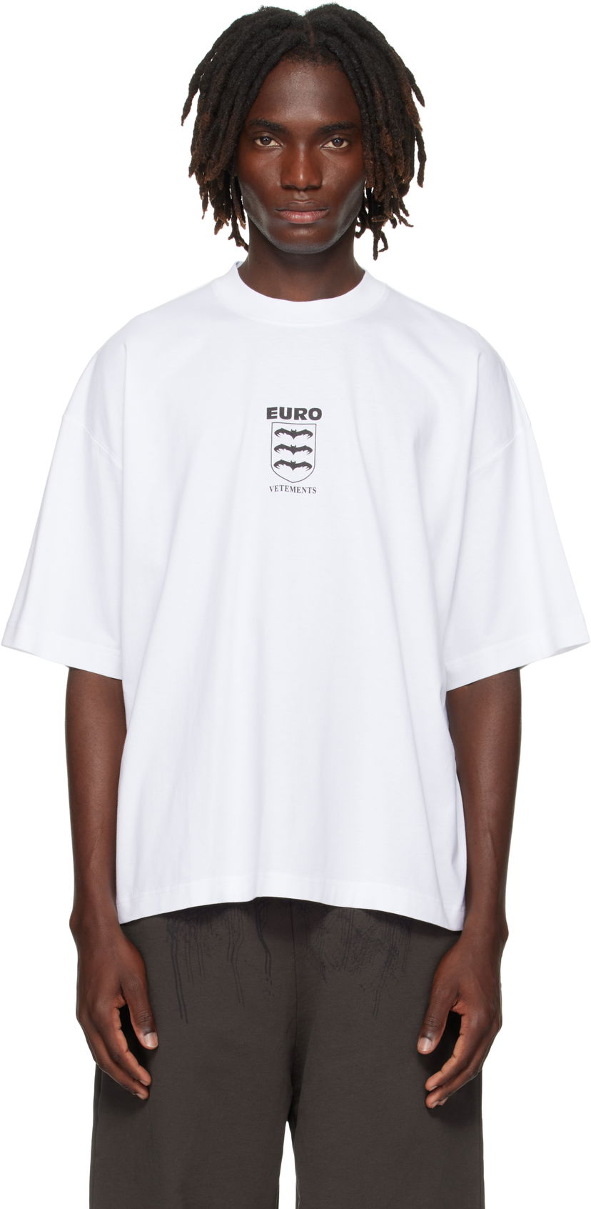 T-shirt VETEMENTS Vetements Bats Logo Regular T-Shirt Vit | UH76TR650W