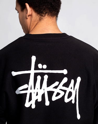 Sweatshirt Stüssy Basic Crew Svart | 1914762, 1