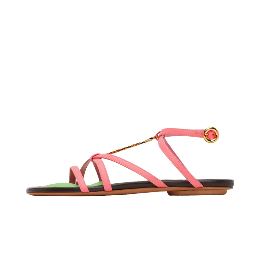 Sneakers och skor Jacquemus Le Raphia 'Les Sandales Pralu Plates' Sandals "Pink" Rosa | 23E231FO056-3073