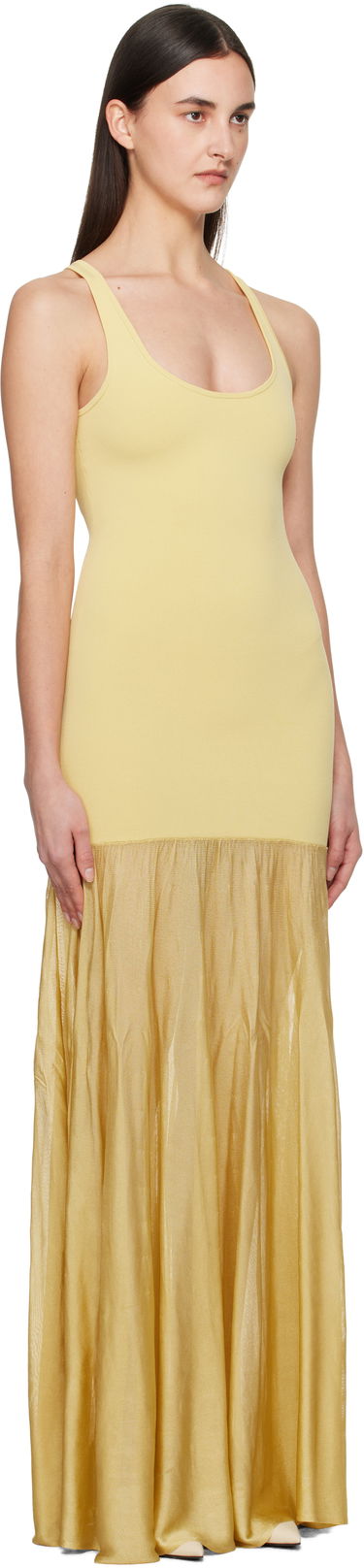 Klä TOTEME TOTÊME Tank Maxi Dress Gul | 251-WRD0180-YA0138, 1