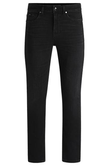 Jeans BOSS Delaware Slim-Fit Super-Soft Denim Jeans Svart | 50532605