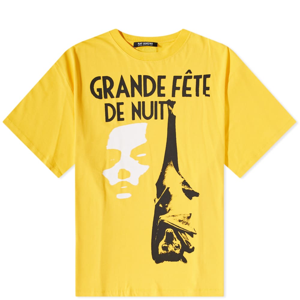 T-shirt RAF SIMONS Oversized Grand Fete Tee Gul | 222-M131-15, 0