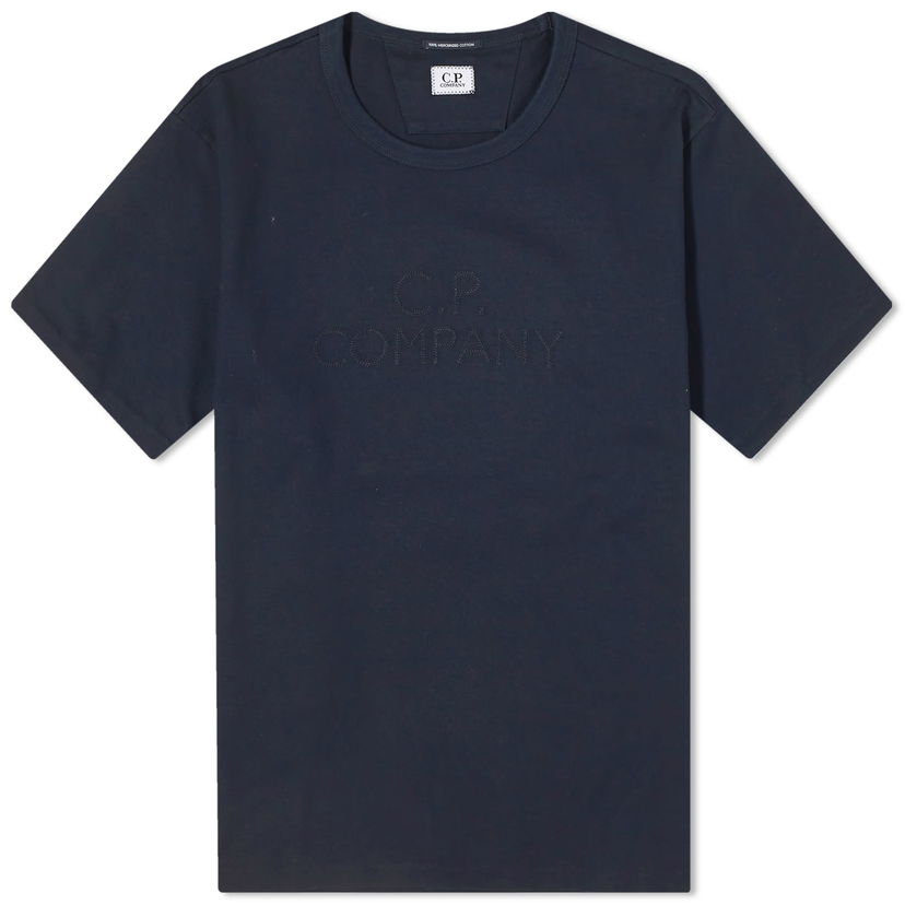 T-shirt C.P. Company 30/2 Mercerized Jersey Twisted Logo T-Shirt Mörkblå | CMTS148A-006203W-888