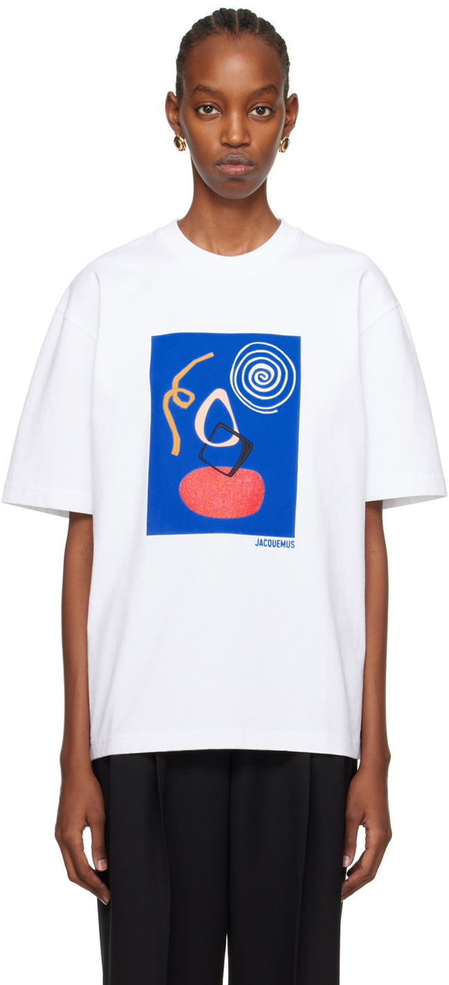 T-shirt Jacquemus Les Sculptures 'Le t-shirt Cuadro' T-Shirt Vit | 24E245JS250-2102, 0