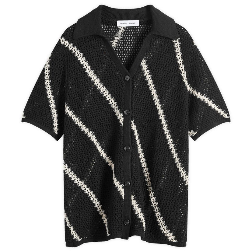 Sweater Samsoe Samsoe Samsøe Samsøe Saisha Knitted Polo Shirt Svart | F24200030-CLR001600