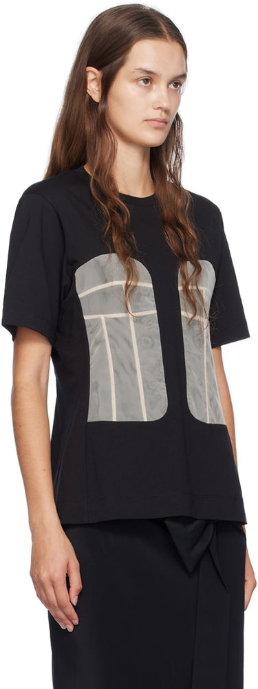 Klä Simone Rocha Simone Rocha Paneled Bust T-Shirt Svart | 5290 0553, 3