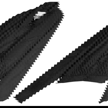 Bomberjacka GANNI Ganni Duchesse Nylon Short Jacket Svart | W0462, 0